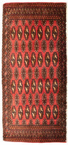 Turkaman Rug 50x100cm - Persian Rugs - Runner / Red / 50 x 100 cm Runner