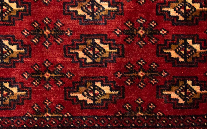 Runner Turkaman Rug - 100 x 50 cm - red