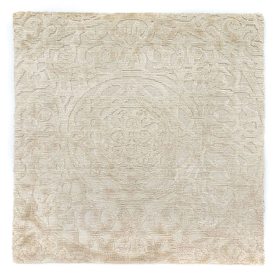 Wool Rug square  - 67 x 66 cm - beige