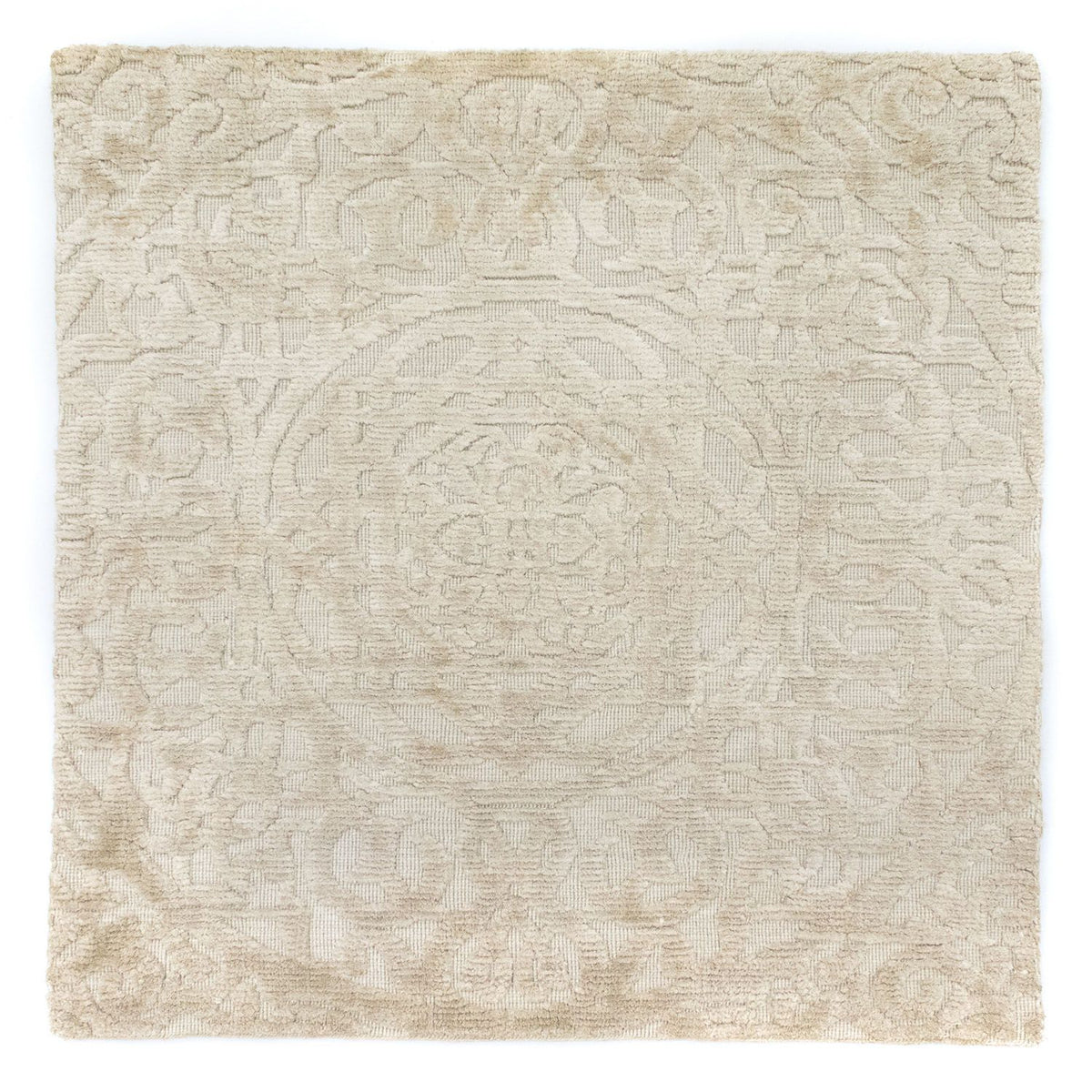 Wool Rug square  - 67 x 66 cm - beige