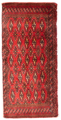 Runner Turkaman Rug - 100 x 50 cm - red