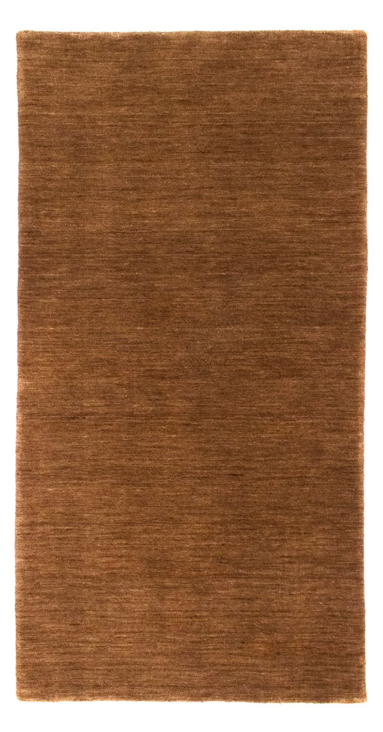Wool Rug - 141 x 73 cm - brown