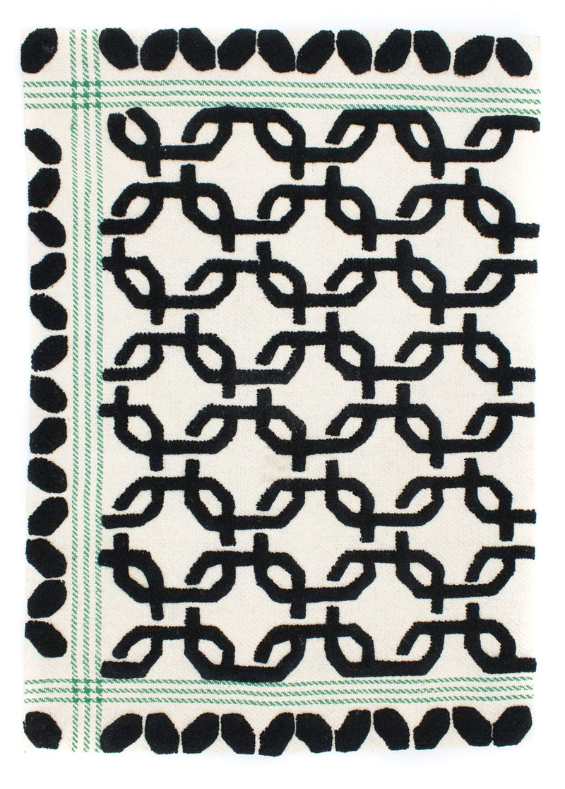 Wool Rug - 132 x 95 cm - beige