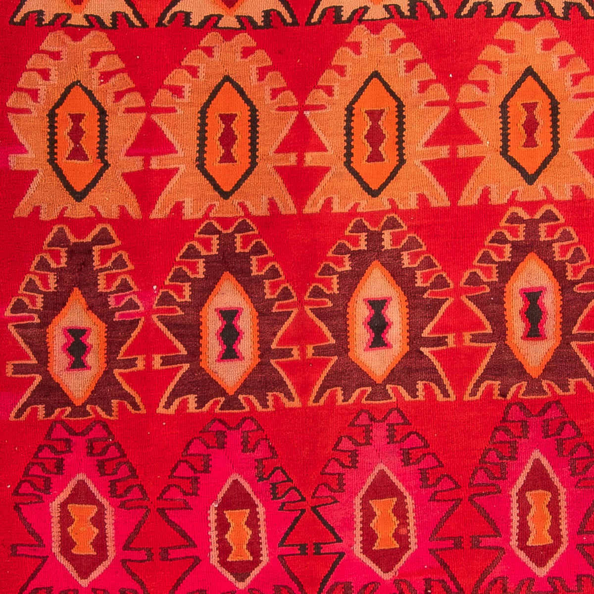 Runner Kelim Rug - Old - 395 x 155 cm - multicolored