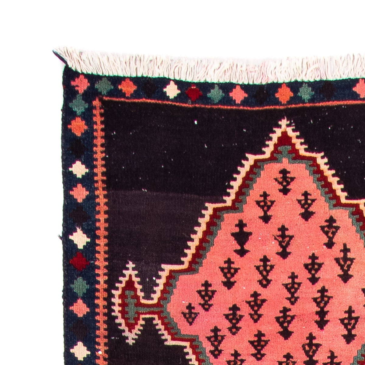 Runner Kelim Rug - Old - 370 x 100 cm - multicolored