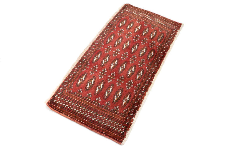 Runner Turkaman Rug - 100 x 50 cm - red