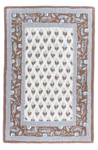 Wool Rug - 88 x 59 cm - beige