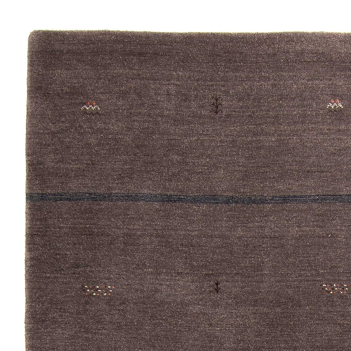 Gabbeh Rug - Loribaft Softy - 244 x 173 cm - dark brown