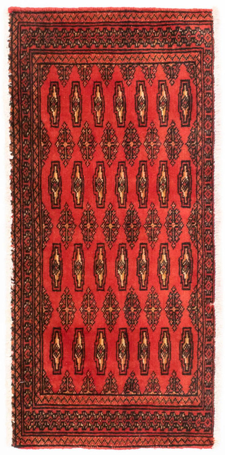 Runner Turkaman Rug - 100 x 50 cm - red