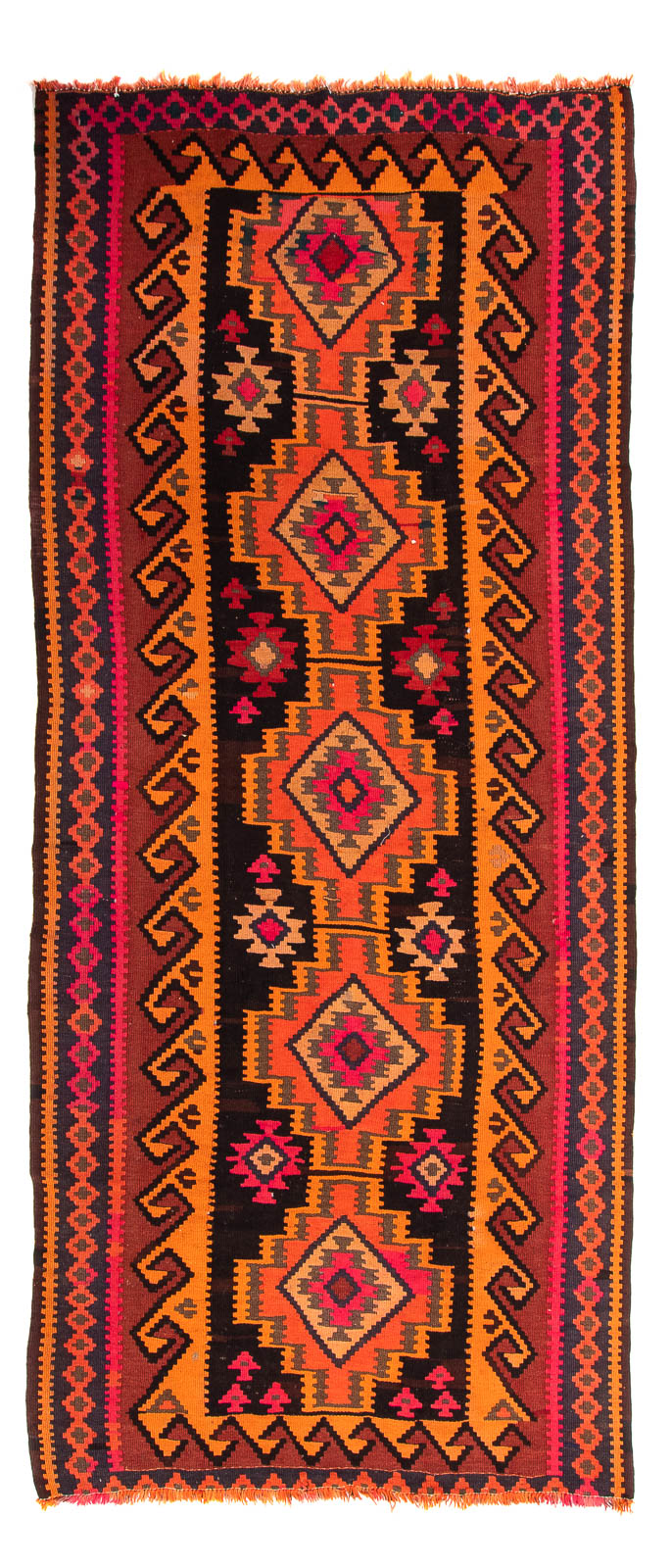 Runner Kelim Rug - Old - 225 x 150 cm - multicolored