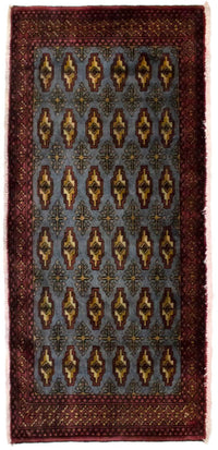 Turkaman Rug - 130 x 60 cm - blue