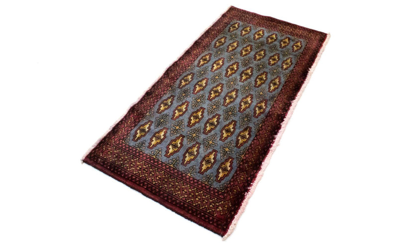 Turkaman Rug - 130 x 60 cm - blue
