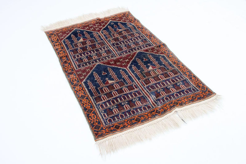 Belutsch Rug - 135 x 104 cm - multicolored