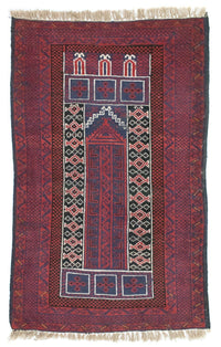 Belutsch Rug - 131 x 85 cm - red