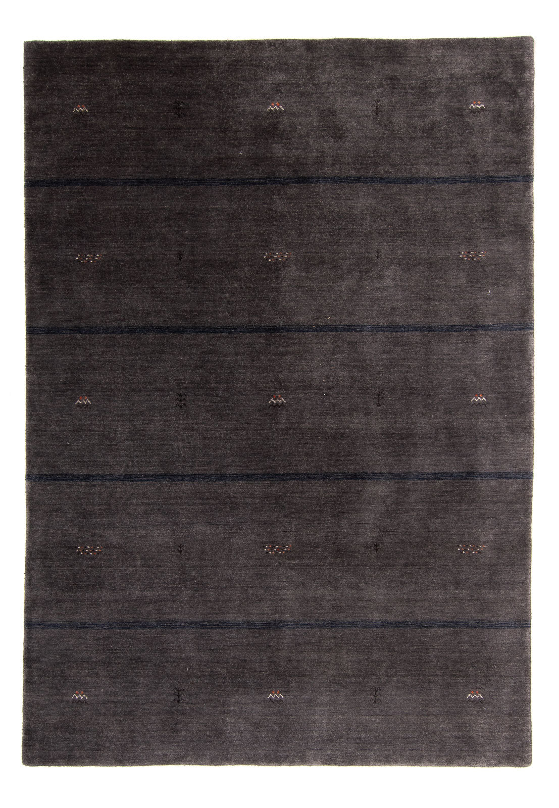 Gabbeh Rug - Loribaft Softy - 218 x 171 cm - dark brown