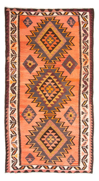 Runner Kelim Rug - Old - 265 x 140 cm - multicolored