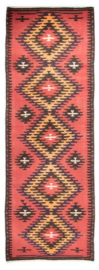 Runner Kelim Rug - Old - 435 x 150 cm - light red