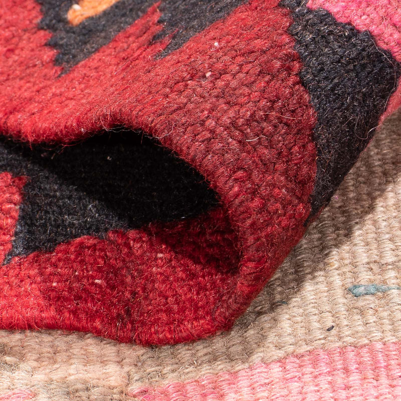 Runner Kelim Rug - Old - 390 x 150 cm - red