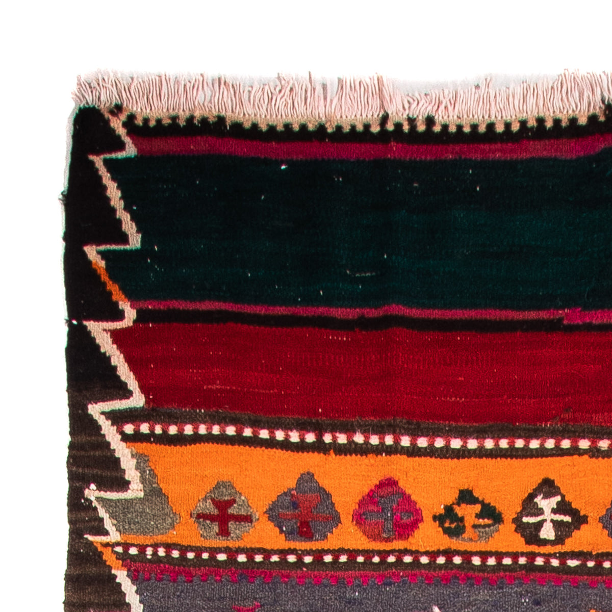 Runner Kelim Rug - Old - 350 x 140 cm - multicolored