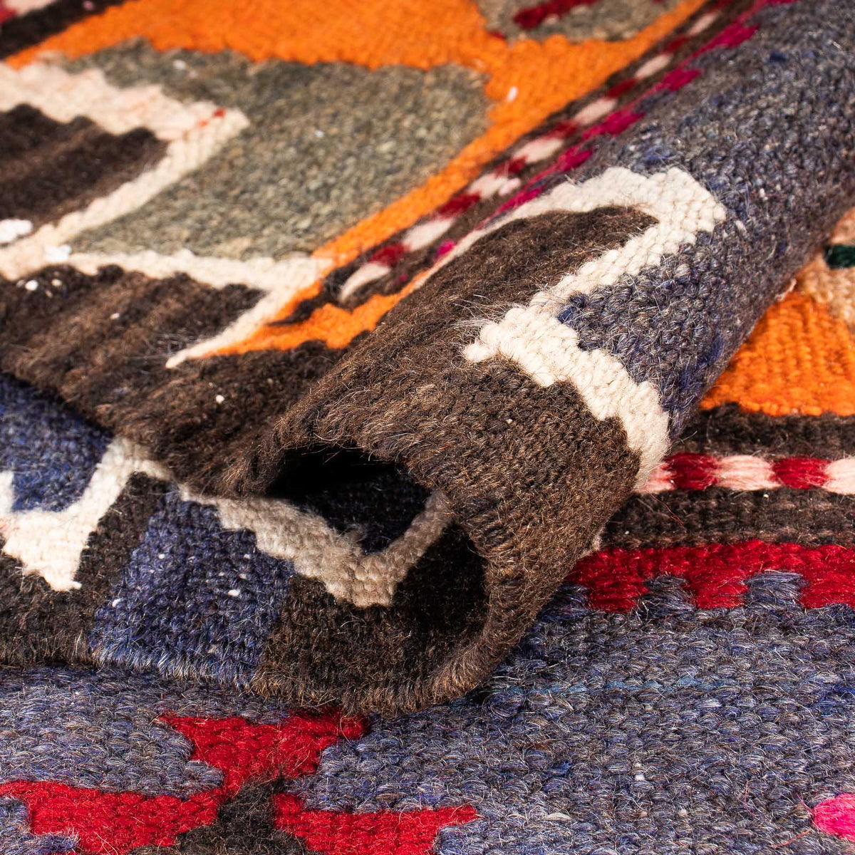 Runner Kelim Rug - Old - 350 x 140 cm - multicolored