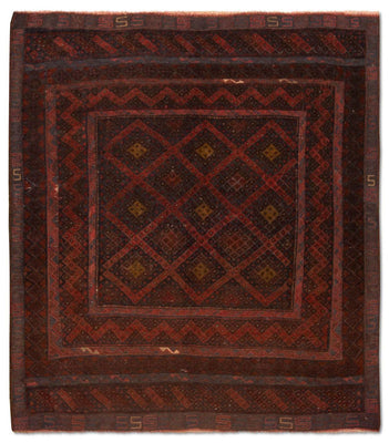Kelim Rug - Oriental - 139 x 118 cm - brown