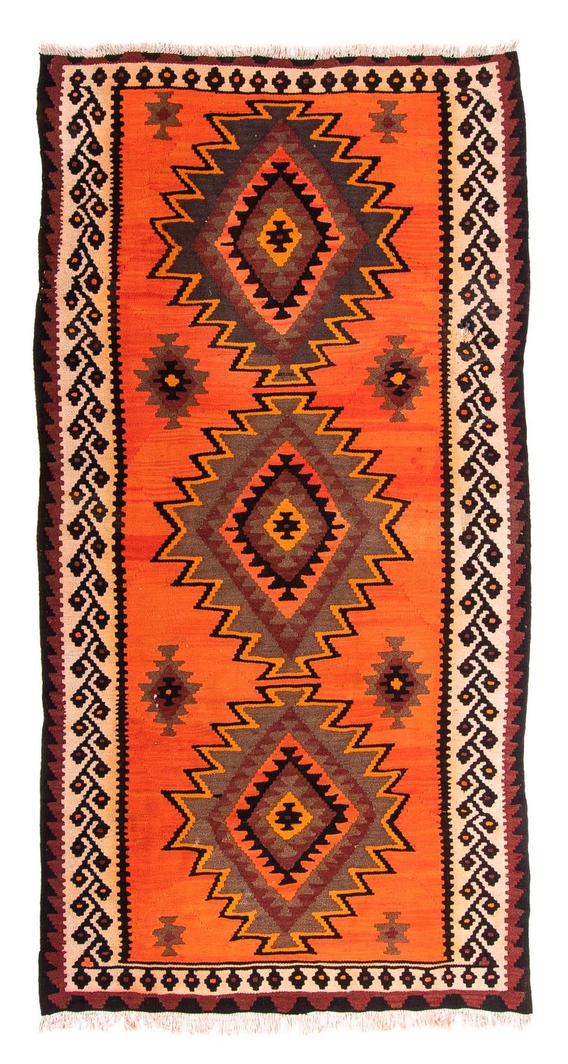 Runner Kelim Rug - Old - 265 x 145 cm - multicolored