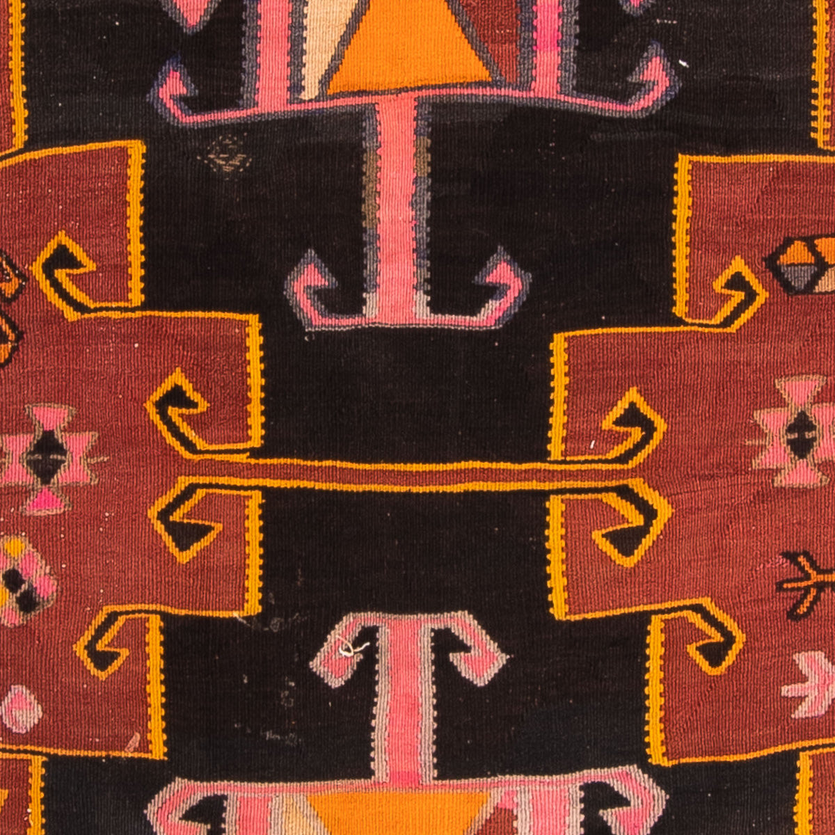 Runner Kelim Rug - Old - 375 x 130 cm - multicolored