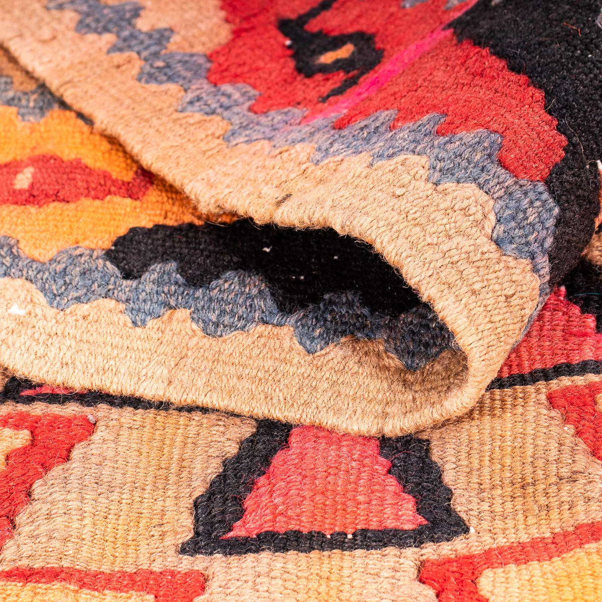 Runner Kelim Rug - Old - 308 x 145 cm - multicolored