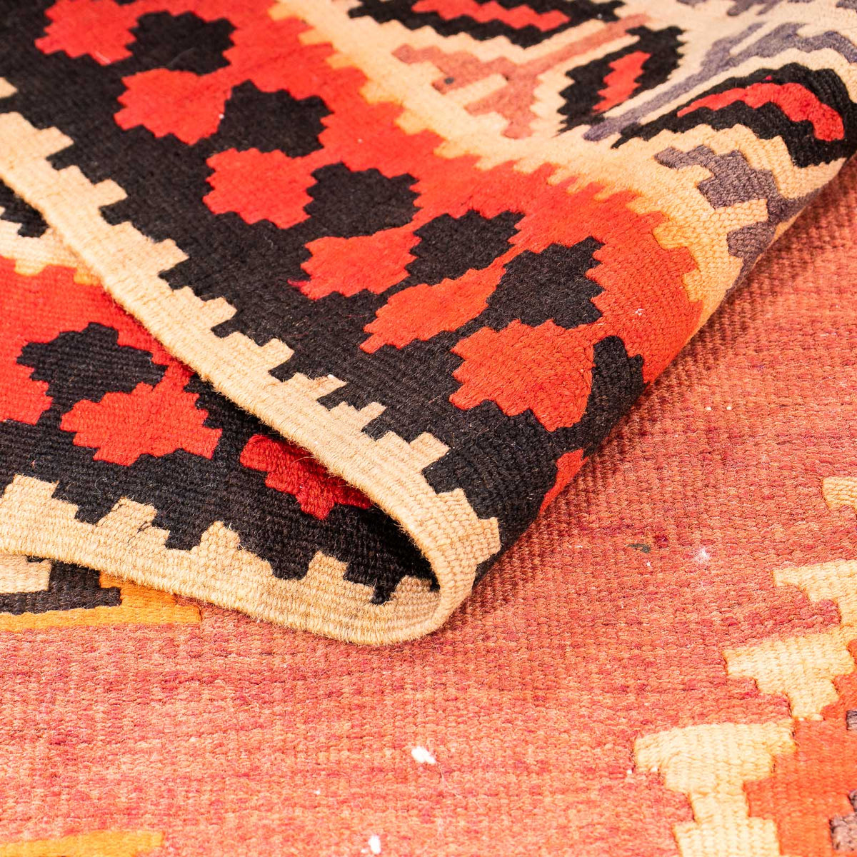 Runner Kelim Rug - Old - 300 x 150 cm - multicolored