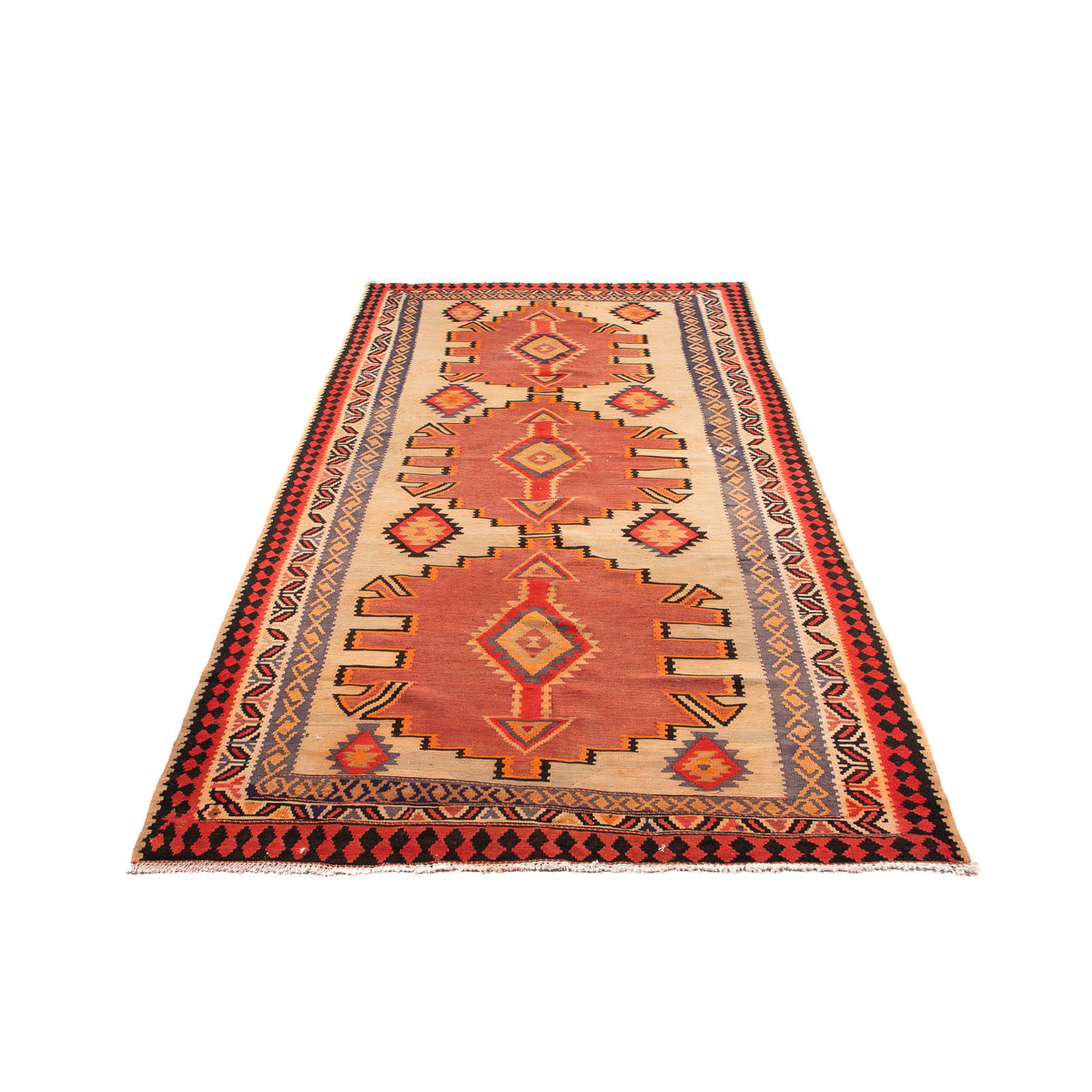 Runner Kelim Rug - Old - 300 x 150 cm - multicolored