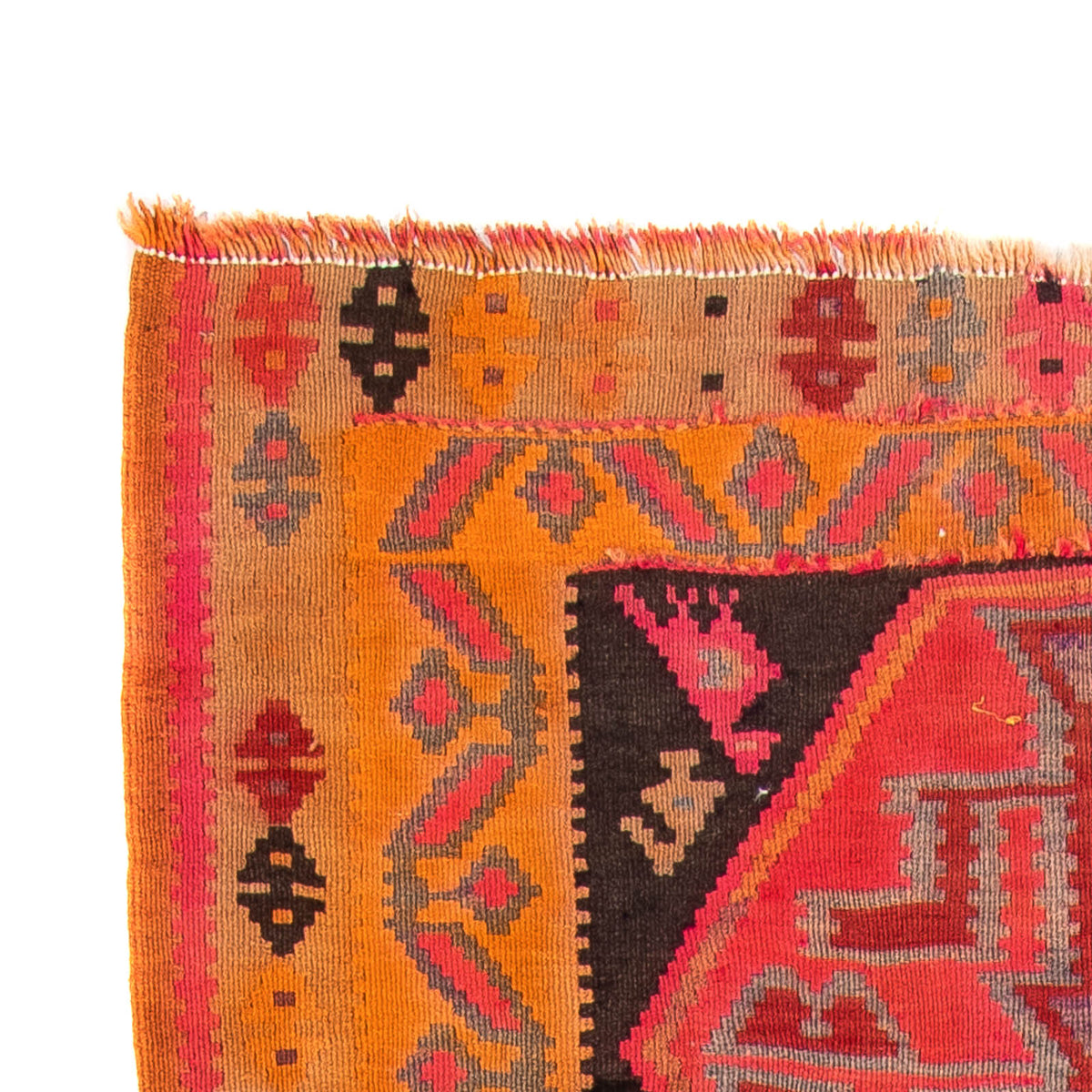 Runner Kelim Rug - Old - 355 x 142 cm - multicolored