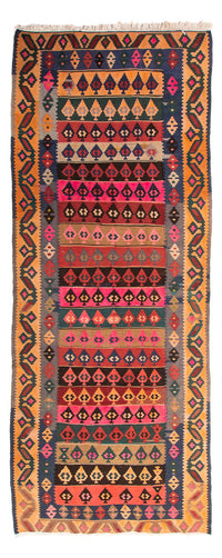 Runner Kelim Rug - Old - 350 x 140 cm - multicolored