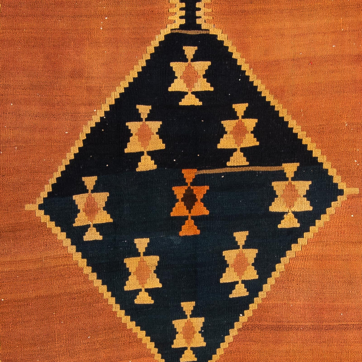 Runner Kelim Rug - Old - 375 x 124 cm - multicolored