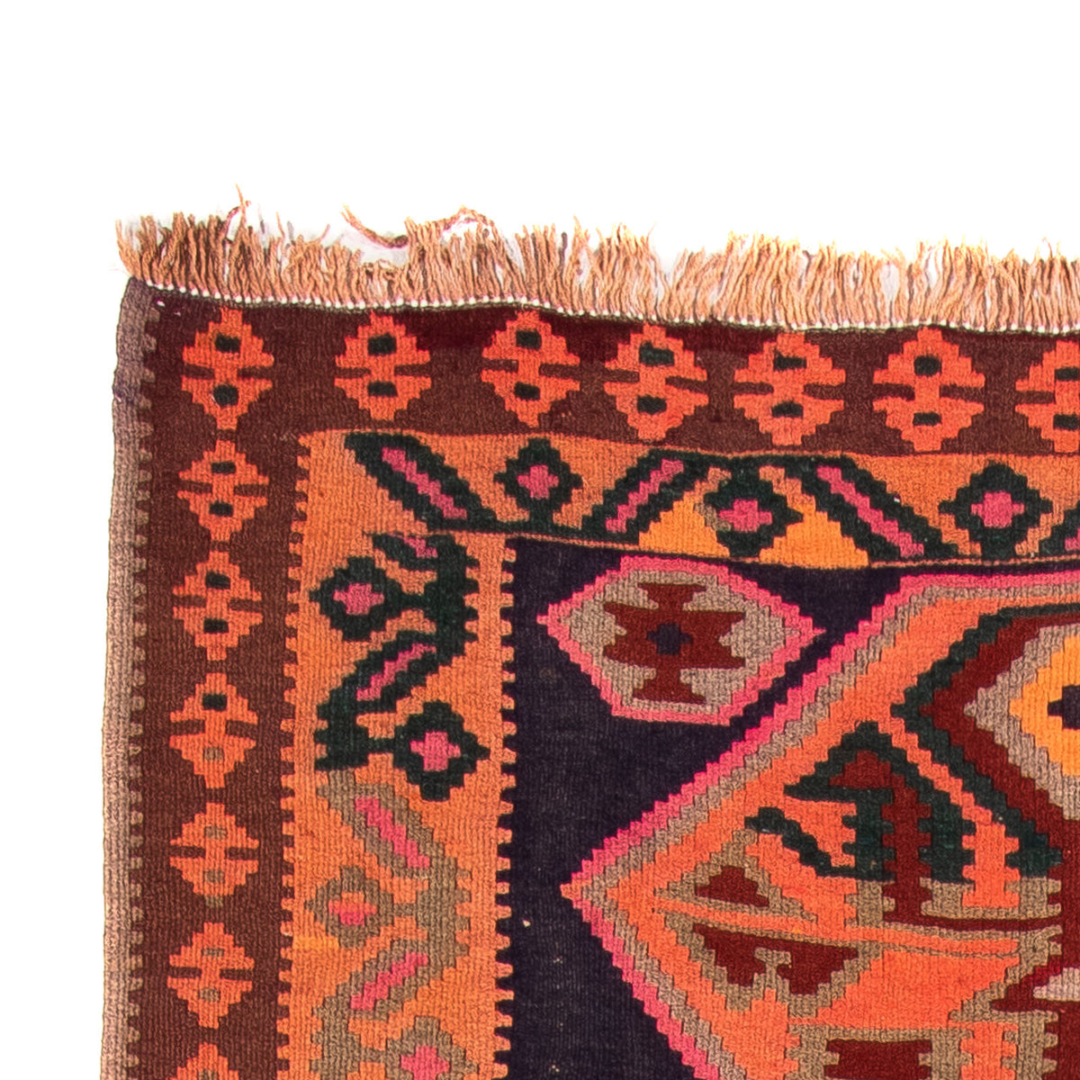 Runner Kelim Rug - Old - 320 x 145 cm - multicolored