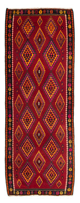 Runner Kelim Rug - Old - 380 x 144 cm - multicolored