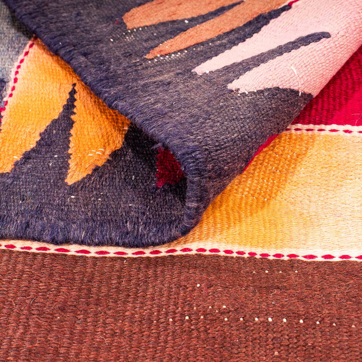 Kelim Rug - Old - 160 x 130 cm - multicolored