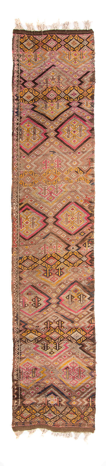 Runner Kelim Rug - Old - 356 x 152 cm - multicolored