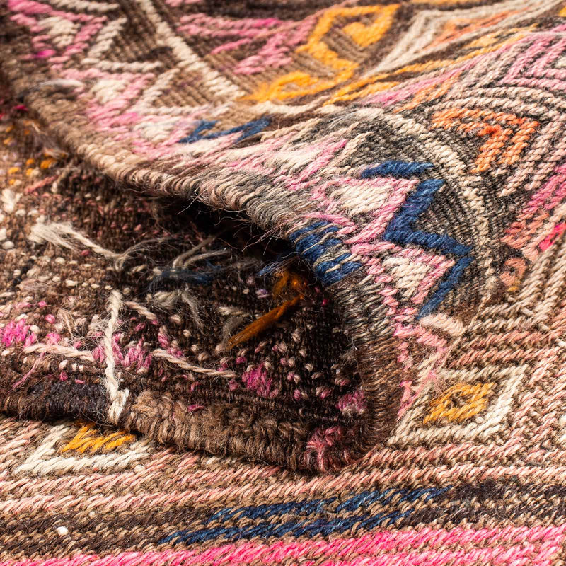 Runner Kelim Rug - Old - 356 x 152 cm - multicolored