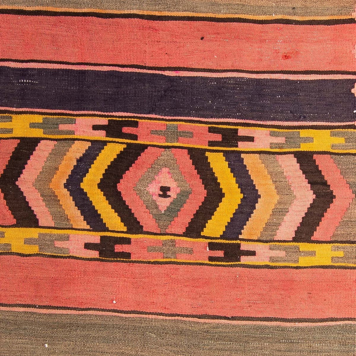 Runner Kelim Rug - Old - 300 x 125 cm - multicolored