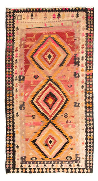 Runner Kelim Rug - Old - 275 x 150 cm - multicolored