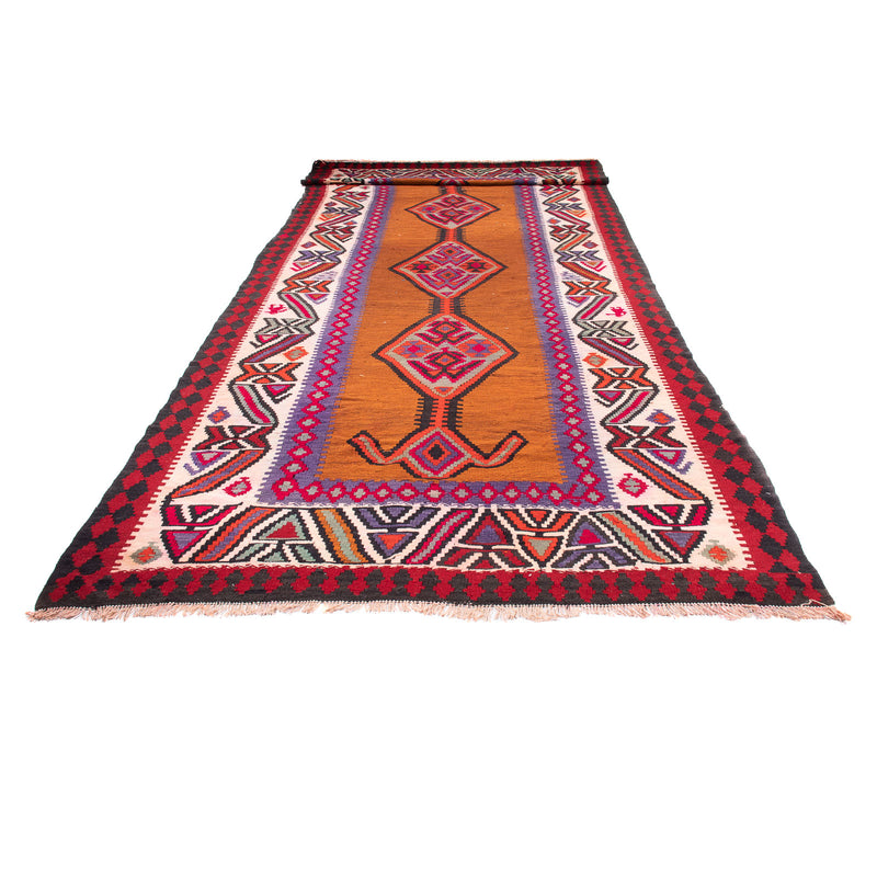 Runner Kelim Rug - Old - 520 x 185 cm - brown