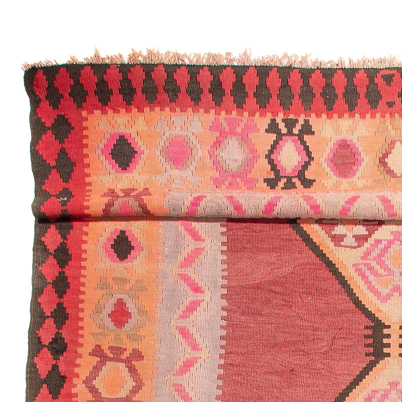 Runner Kelim Rug - Old - 435 x 200 cm - light red