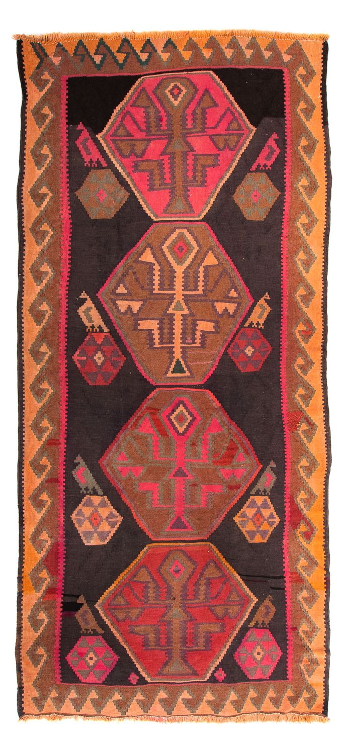 Runner Kelim Rug - Old - 340 x 150 cm - multicolored