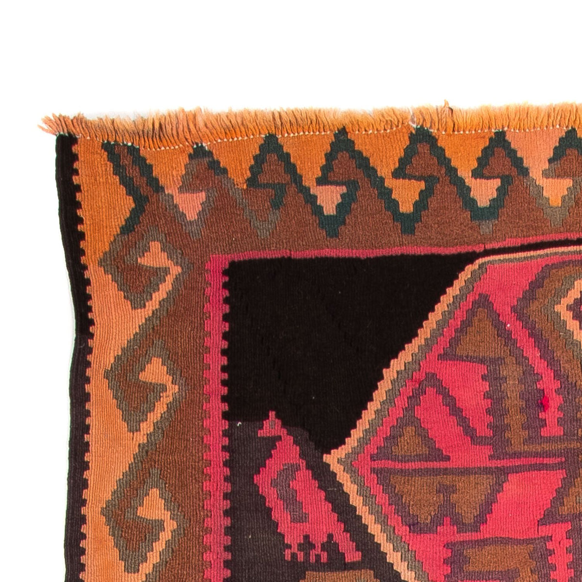 Runner Kelim Rug - Old - 340 x 150 cm - multicolored