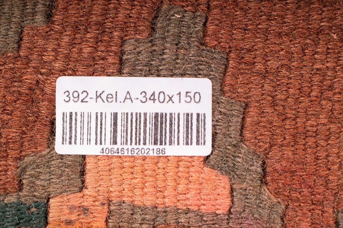 Runner Kelim Rug - Old - 340 x 150 cm - multicolored