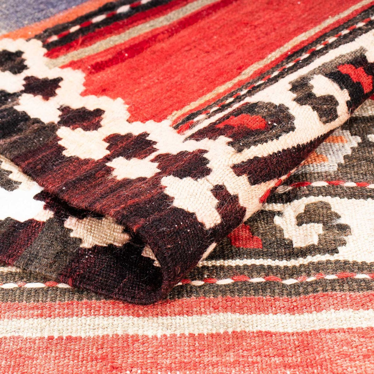 Runner Kelim Rug - Old - 310 x 140 cm - multicolored