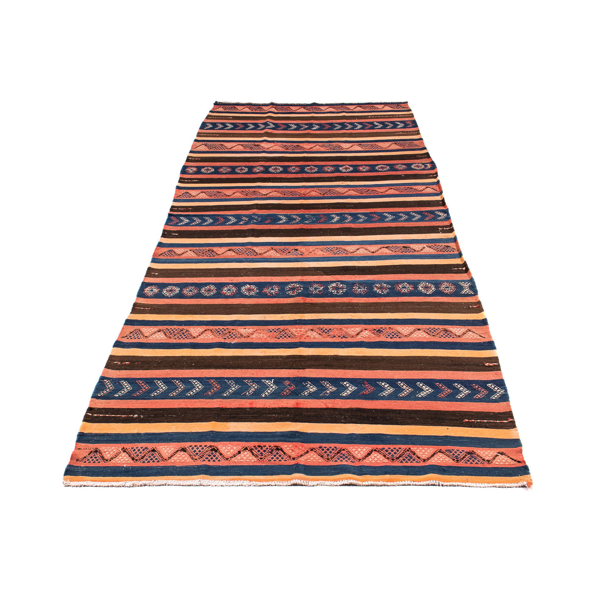 Runner Kelim Rug - Old - 345 x 130 cm - multicolored