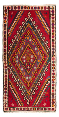 Runner Kelim Rug - Old - 323 x 167 cm - multicolored