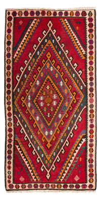 Runner Kelim Rug - Old - 323 x 167 cm - multicolored