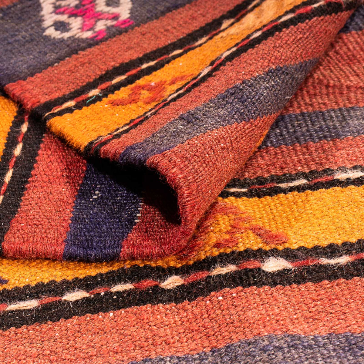 Kelim Rug - Old square  - 185 x 150 cm - multicolored